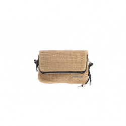 XO08 BAG HALF LOGO RAFFIA...